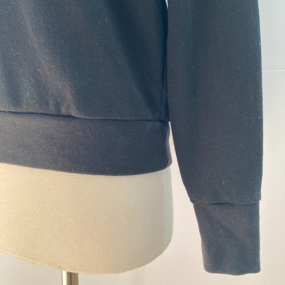 J.CREW Varsity Colorblock Sweatshirt, Black/Grey, S - Picture 7 of 9